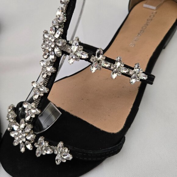 CosmoParis Rhinestone Sandals SZ 37 (US 6.5) - Picture 4 of 16